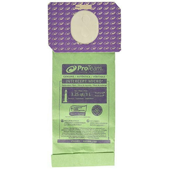 Compatible with ProTeam Bolsa de papel, Extreme Intercept Micro proforce 10 Pack 103483
