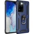 thumbnail image 1 of Compatible with S21 Ultra 5G Case, Extreme Protection Military Armor Dual Layer Protective Cover with 360 Degree Swivel Ring Kickstand Blue, 1 of 15