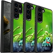 Compatible with SAMSUNG Galaxy S23 Ultra 5G (SM-S918B/DS)(6.8 inch) Phone Case Matte Hard Back(PC) & Soft Edge (TPU)-Bulbasaur 2BG569
