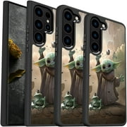 Compatible with SAMSUNG Galaxy S23 Ultra 5G (SM-S918B/DS)(6.8 inch) Phone Case Matte Hard Back(PC) & Soft Edge (TPU)-Star Wars Baby Yoda 3BG1034
