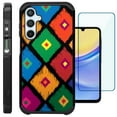 thumbnail image 1 of Compatible with Samsung Galaxy A15 5G; Hybrid Fusion Guard Phone Case Cover + TEMPERED GLASS SCREEN PROTECTOR (Colorful Diamond), 1 of 2