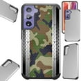 thumbnail image 1 of Compatible with Samsung Galaxy S21 FE 5G (2021) Hybrid Fusion Guard Phone Case Cover (Multi Camo Crosshatch), 1 of 1