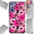 thumbnail image 1 of Compatible with Samsung Galaxy S21 FE 5G (2021) Hybrid Fusion Guard Phone Case Cover (White Pink Flower), 1 of 1