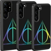 Compatible with Samsung Galaxy S23 5G(SM-S911B/DS)(6.1") Phone Case ,hard (PC) back and soft (TPU) side-Harry Potter Deathly Hallows Logo NC11592