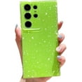 thumbnail image 1 of Compatible with Samsung Galaxy S23 Ultra Case, Cute Glitter Sparkly Bling Phone Cover for Women Girls (Bright Green), 1 of 13
