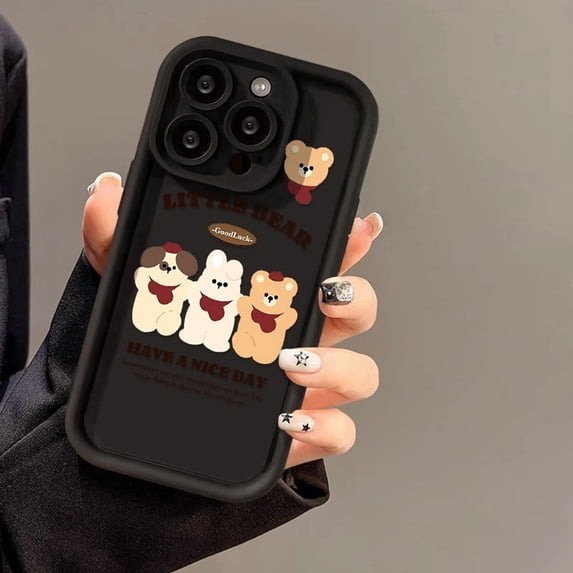 Compatible with Samsung Galaxy S26 Durable Protective Case, Lovely Cartoon Bear Printed Full Wrap Anti-Shock Anti-Vibration Phone Case
