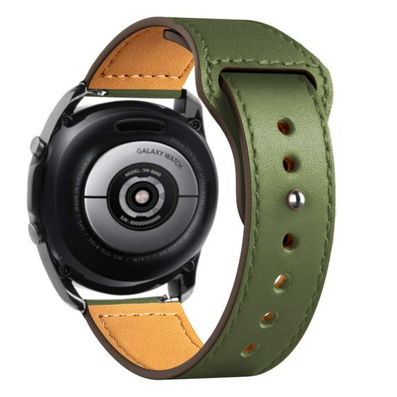 Compatible with Samsung Galaxy Watch 3 45mm Bands Galaxy Watch 46mm Bands 22mm Leather Strap Replacement Buckle Band for Galaxy Gear S3 Watch Band