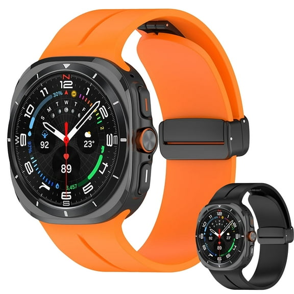 AYAMAYA Compatible with Samsung Galaxy Watch Ultra 47mm(2025) Band, Silicone Adjustable Watch Band with Magnetic Buckle Fit for Watch Ultra 47mm