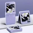 thumbnail image 1 of Compatible with Samsung Galaxy Z Flip 5 Case with Screen Protector Hinge Protection Hard PC Shockproof Cover-Purple, 1 of 7