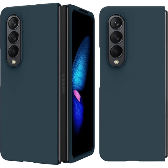 Compatible with Samsung Galaxy Z Fold 4 5G Case Shockproof Silicone Soft Cover for Girls Women -Blue