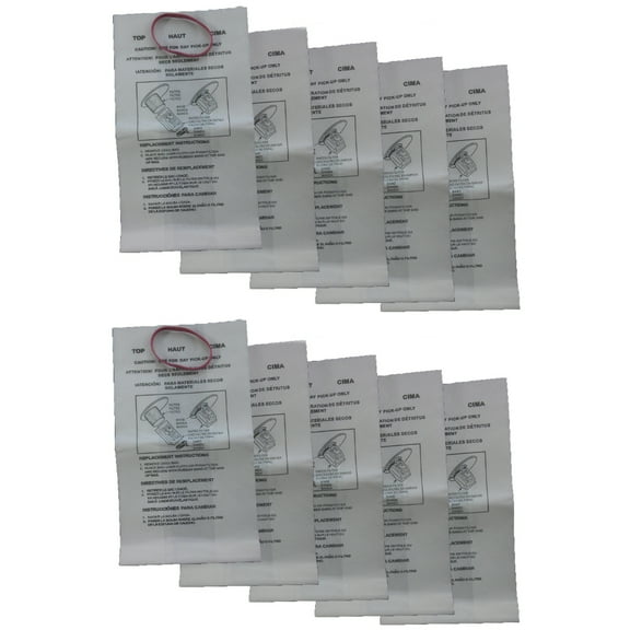 Compatible with Shop Vac Vacuum bags (10 Bags w/ 2 Rubber bands) Part # 830SW by EnviroCare
