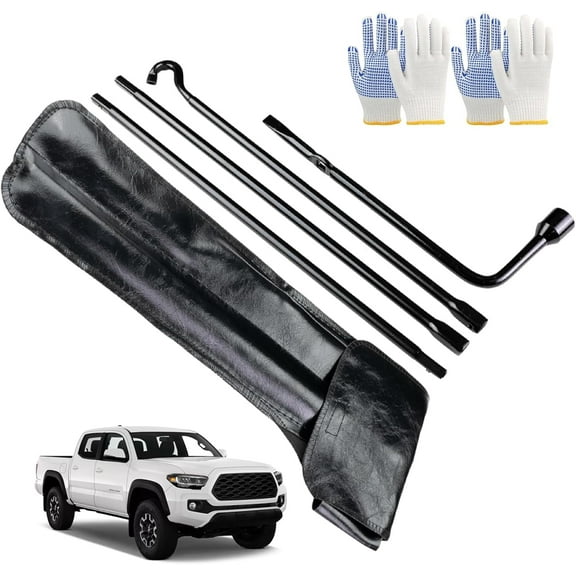 Compatible with Spare Tire Tool Kit with Tire Jack Handle and Wheel Lug Wrench 2005-2022 Toyota Tacoma New