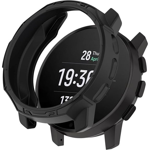 Compatible with Suunto 9 Peak Pro TPU Protective Case - TPU Protective Watch Case Cover Shell Compatible with Suunto 9 Peak Pro / 9 Peak(TPU Black)