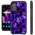 thumbnail image 1 of Compatible with TCL ION X 4G | TCL ION V | TCL 40 Z (2023); Hybrid Fusion Guard Phone Case Cover (Artistic Camo Purple), 1 of 2