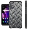 thumbnail image 1 of Compatible with TCL ION X 4G | TCL ION V | TCL 40 Z (2023); Hybrid Fusion Guard Phone Case Cover (Metal Crosshatch Print), 1 of 2