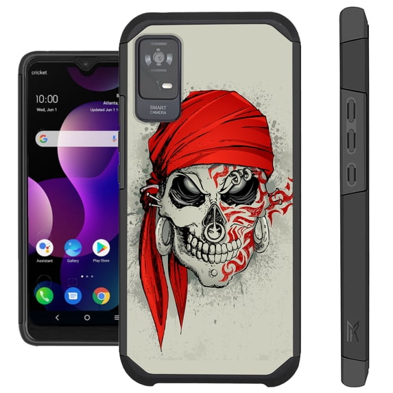 Compatible with TCL ION X 4G | TCL ION V | TCL 40 Z (2023); Hybrid Fusion Guard Phone Case Cover (Pirate Skull)