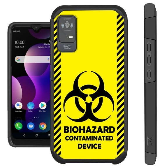 Compatible with TCL ION X 4G | TCL ION V | TCL 40 Z (2023); Hybrid Fusion Guard Phone Case Cover (Yellow Biohazard)