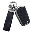thumbnail image 1 of Compatible with Toyota Key Fob Cover with Keychain Leather Key Case Protector for Fortuner Tundra Camry RAV4 Highlander Corolla Smart Key, 1 of 7
