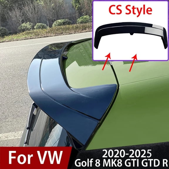 Compatible with VW Golf 8 MK8 GTI GTD R 2020-2025 CS ClubSport Style Car Rear Roof Spoiler Trunk Tail Wing Body Kit Tuning
