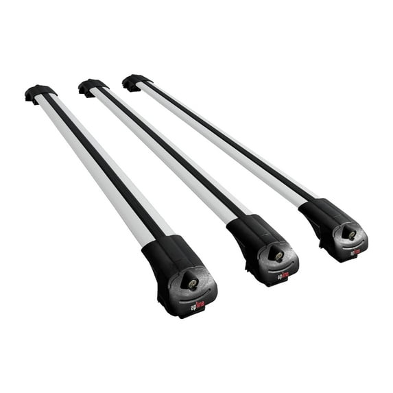 Compatible with VW Golf Mk6 Wagon 2010-2014 ACE-1 Car Roof Rack Cross Bar Grey Aluminium 3 Bars