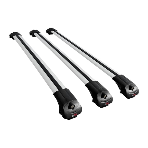 Compatible with Volkswagen Amarok (2F/2H) Pre-Facelift 2010-2016 ACE-1 Model Car Roof Rack Cross Bar Grey Aluminium 3 Bars