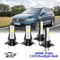 thumbnail image 1 of Compatible with Volkswagen Tiguan 2019 2020 2021 LED Headlight KIT High Low Beam Combo Bulbs (Pack of 4) , 6000K White Super Bright, Plug and Play, 1 of 10