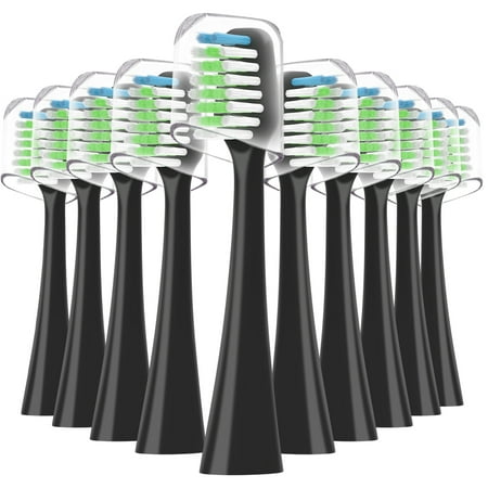 Compatible with Waterpik Triple Sonic Electric Toothbrush Replacement Heads STRB-3WB Complete Care 9.0 (CC-01), 5.0 (WP-862) , 10 Pack