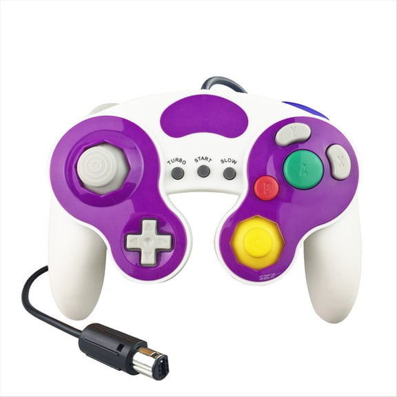 Compatible with Wii/NGC Wired Gamepad, for GameCube Game Controllers-White Purple