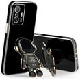 thumbnail image 1 of Compatible with Xiaomi 11T Pro Case Silicone TPU Plating, Xiaomi 11T Cases Cute Astronaut Pattern Phone Case with Stand (Black), 1 of 13