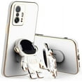 thumbnail image 1 of Compatible with Xiaomi 11T Pro Case Silicone TPU Plating, Xiaomi 11T Cases Cute Astronaut Pattern Phone Case with Stand (White), 1 of 7