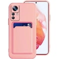 thumbnail image 1 of Compatible with Xiaomi 12T Pro Case with Card Holder Shockproof Phone Cases for Xiaomi 12T Pro Anti-Scratch Silicone TPU Protective Case (Pink), 1 of 13