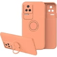 thumbnail image 1 of Compatible with Xiaomi Poco F4 Case Silicone Shockproof TPU Phone Cases for Xiaomi Poco F4 Anti-Scratch Protective Case with Ring (Orange), 1 of 14