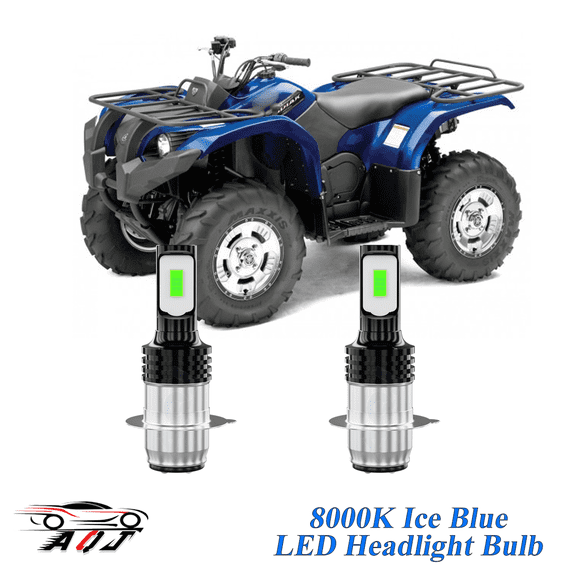 Compatible with Yamaha Kodiak 400 2000-2004 450 2003 2004 2005, 2-Pack H6M H6 Led Headlight Bulbs Motorcycle Bulb, 1700lm 8000K Ice Blue, 12v-24v DC