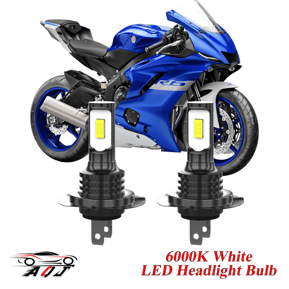 Compatible with Yamaha YZF R6 2003-2016, 2-Pack H7 Led Headlight Bulbs Motorcycle Bulb,1700lm 6500K Cool White, 12v-24v DC