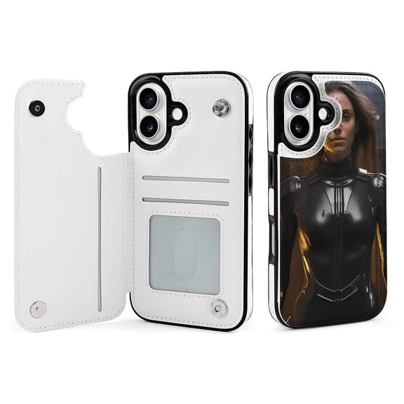 Compatible with iPhone 11 12 13 mini 14 15 16 Pro Max Plus Wallet Case with Card Holder, PU Leather Kickstand Card Slots Case ( Agent, iPhone 13 Pro)