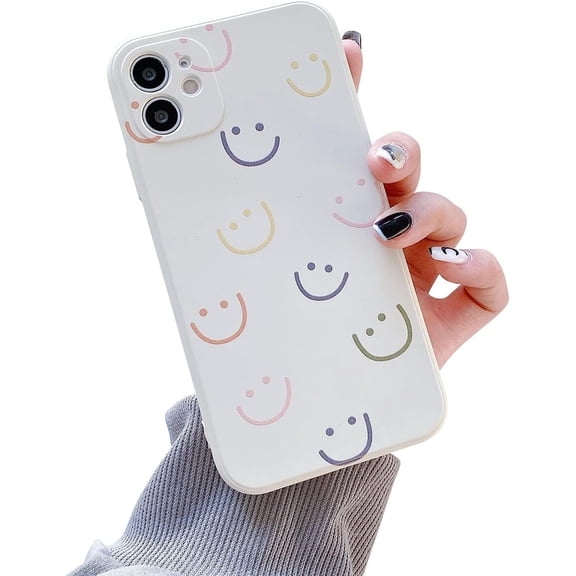 Compatible with iPhone 11 Case,Cute Funny Smiley Smile Face Pattern Slim Thin Soft TPU Shockproof Silicone Protective Cover for iPhone 11