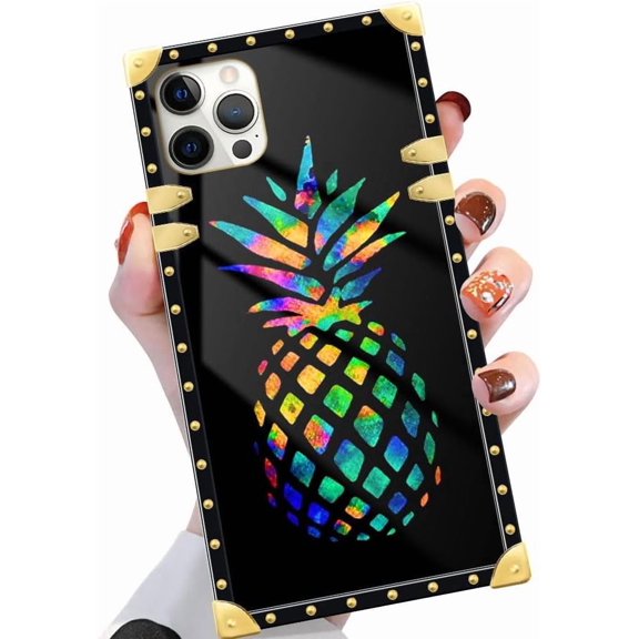 Compatible with iPhone 11 Case, Luxury Soft TPU & Hard PC Back for Girls Women, Shockproof Protective Phone Cover for iPhone 11, Pineapple