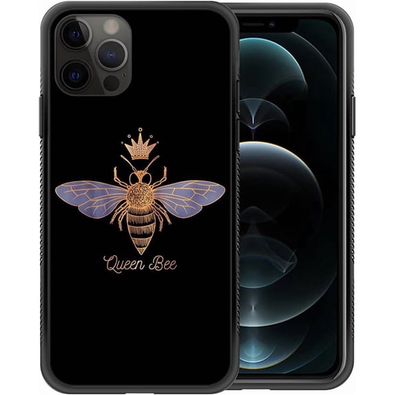 Compatible with iPhone 11 Case,Pattern Design Hard PC Back Cover Non-Slip Soft TPU Protective Case for iPhone 11 for Women 6.1inch-Queen Bee