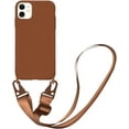 thumbnail image 1 of Compatible with iPhone 11 Case Silicone Crossbody Adjustable Strap Neck Lanyard Shockproof Protective Cover for iPhone 11 6.1 inch-Brown, 1 of 14