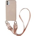 thumbnail image 1 of Compatible with iPhone 11 Case Silicone Crossbody Adjustable Strap Neck Lanyard Shockproof Protective Cover for iPhone 11 6.1 inch- Pink, 1 of 7