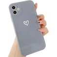 thumbnail image 1 of Compatible with iPhone 11 Case for Women Girls, Cute Love Heart Pattern Soft Slim TPU Protective Bumper Phone Case for iPhone 11 6.1＂-Blue Gray, 1 of 9
