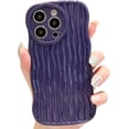 thumbnail image 1 of Compatible with iPhone 11 Case for Women/Girls, Cute Wave Edge Water Ripples Back Cover Soft TPU Shockproof Case for iPhone 11, Purple, 1 of 7