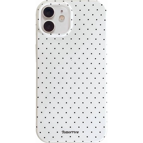 Compatible with iPhone 11 Case with Cute Fashion Polka Dot Aesthetics Design Simple Cases for Soft TPU Slim Protection Cover-White
