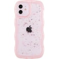 thumbnail image 1 of Compatible with iPhone 11,Cute Kawaii Bling Sparkle Glitter Frame Shape Soft Silicone Shockproof Protective Phone Case Cover for Women Girls Pink, 1 of 8