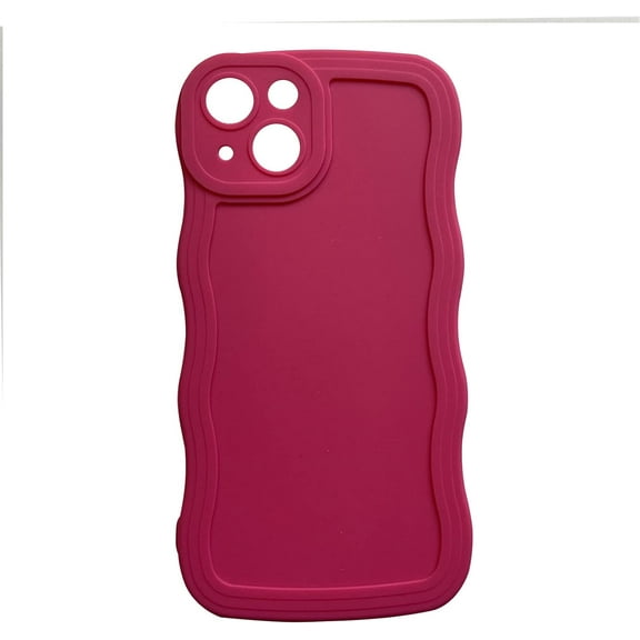 Compatible with iPhone 11 Pro Max Case, Solid Color Cute Curly Wave Matte Soft Silicone Shockproof Bumper Case for iPhone 11 Pro Max, Red