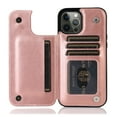 thumbnail image 1 of Compatible with iPhone 11 Pro Max Wallet Case with Card Holder, PU Leather Kickstand Card Slots Case, Double Magnetic Clasp Durable Shockproof Cover, 1 of 6