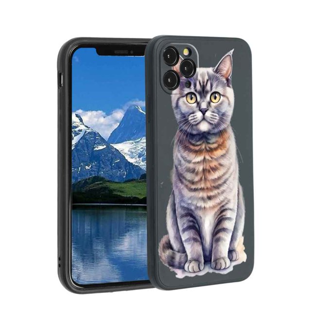 Compatible with iPhone 11 Pro Phone Case, acutebohoBritishShorthair