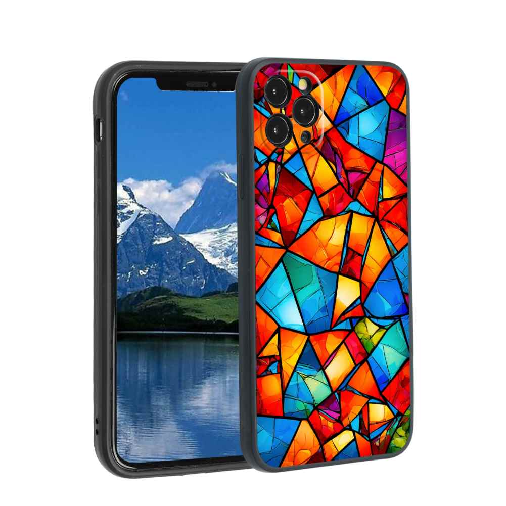Compatible with iPhone 11 Pro Phone Case, colorfulabstractmosaictile