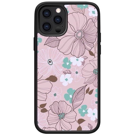 Compatible with iPhone 11 Pro case Soft TPU Glossy Flower Pattern Phone Case for Women and Girls