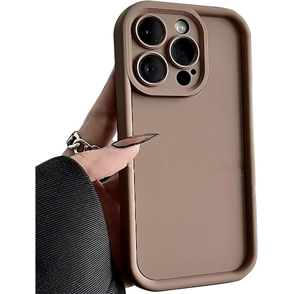 Compatible with iPhone 11 for Women/Girls, Candy Color Silicone Matte Shockproof Soft Bumper Phone Cases for iPhone 11, Brown